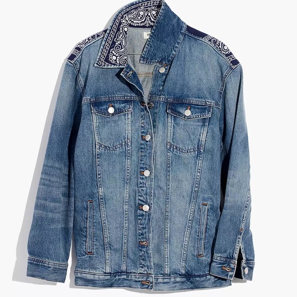 Madewell x B Sides Oversized Jean Jacket BandanaEd